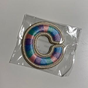 new! Stoney Clover Lane Pastel Rainbow C letter patch